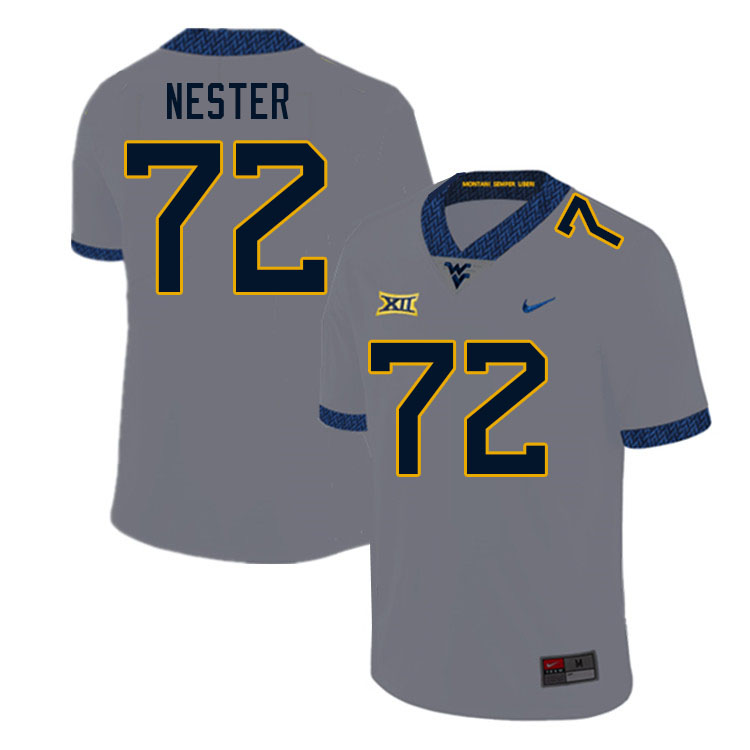 Men #72 Doug Nester West Virginia Mountaineers College Football Jerseys Sale-Gray - Click Image to Close